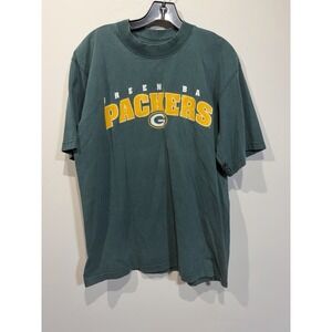 Vintage Green Bay Packers T Shirt Mens M Majestic Graphic Print Logo 90s